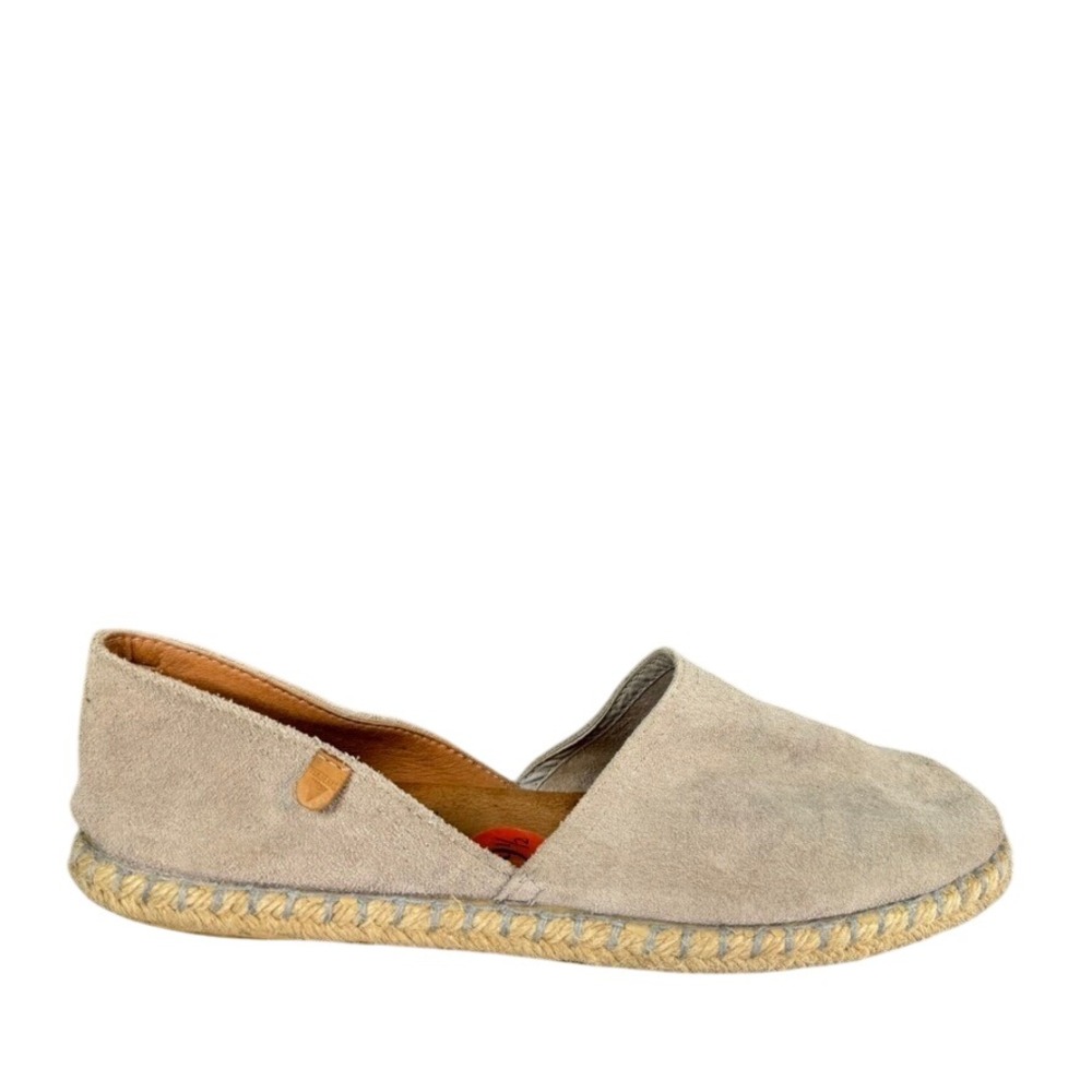 Verbenas Gaudi Suede Espadrilles Made in Spain Sand Beige Slip On Flats 9.5